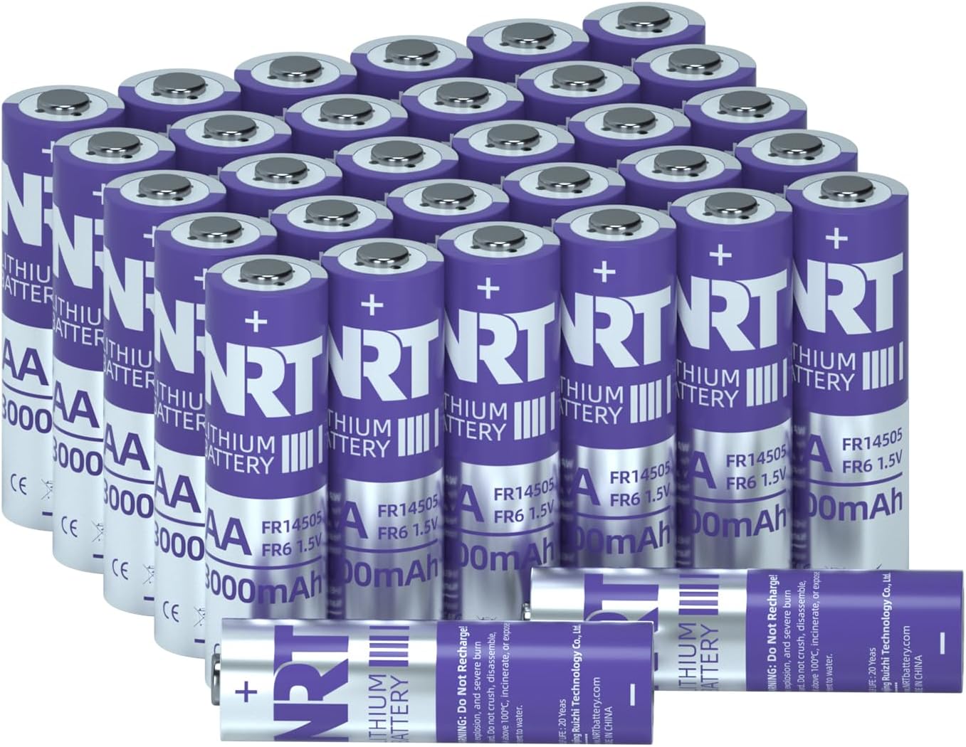 NRT AA Batteries 32 Pack Lithium Iron Double A Batteries 1