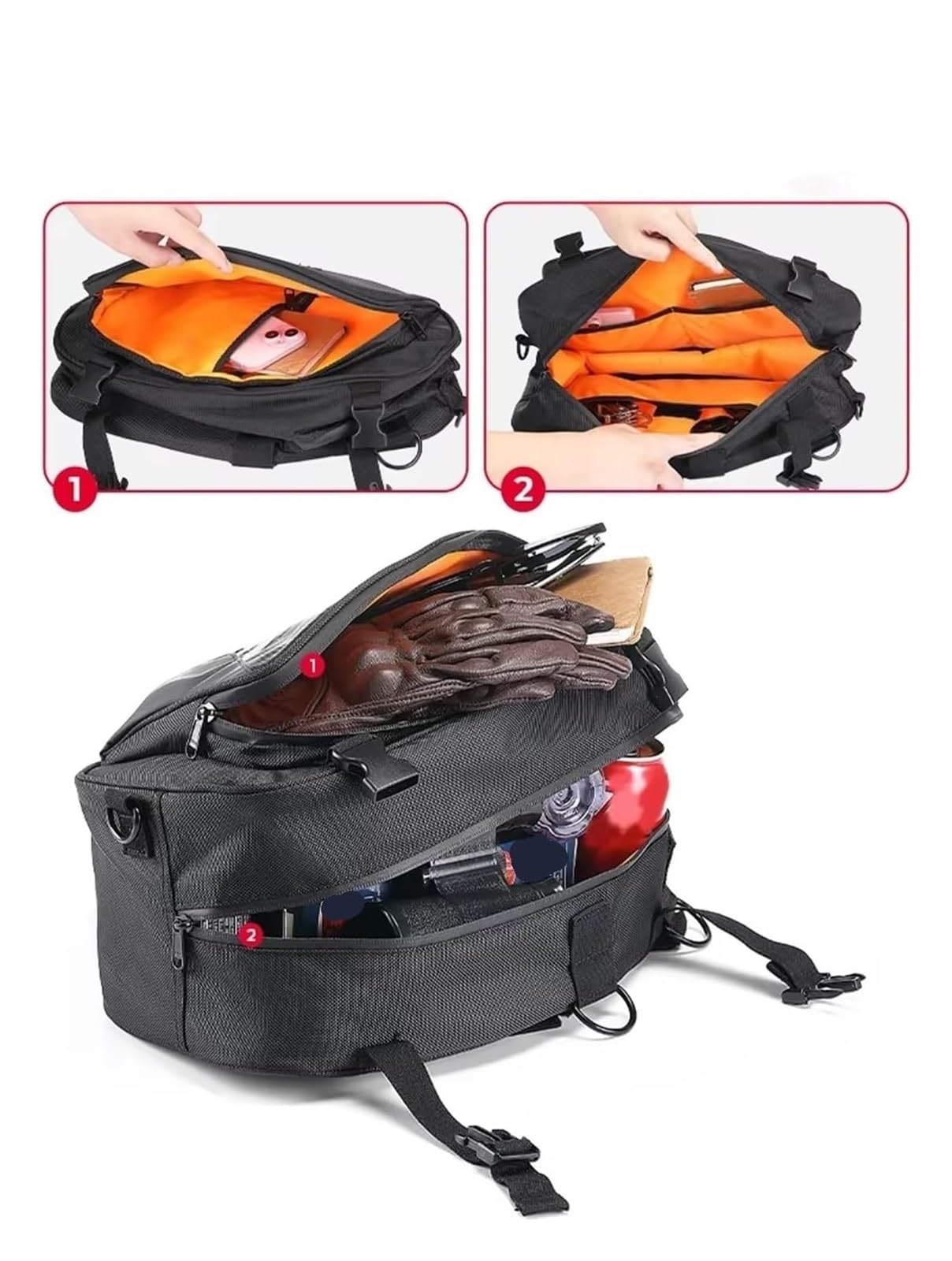 Moto Paraurti Borsa per YZ per CRF450R per Suzuki per V-Strom per KLR650 Borsa Laterale per Moto Motocross Borse Sportive Doppie Bagagli Sella