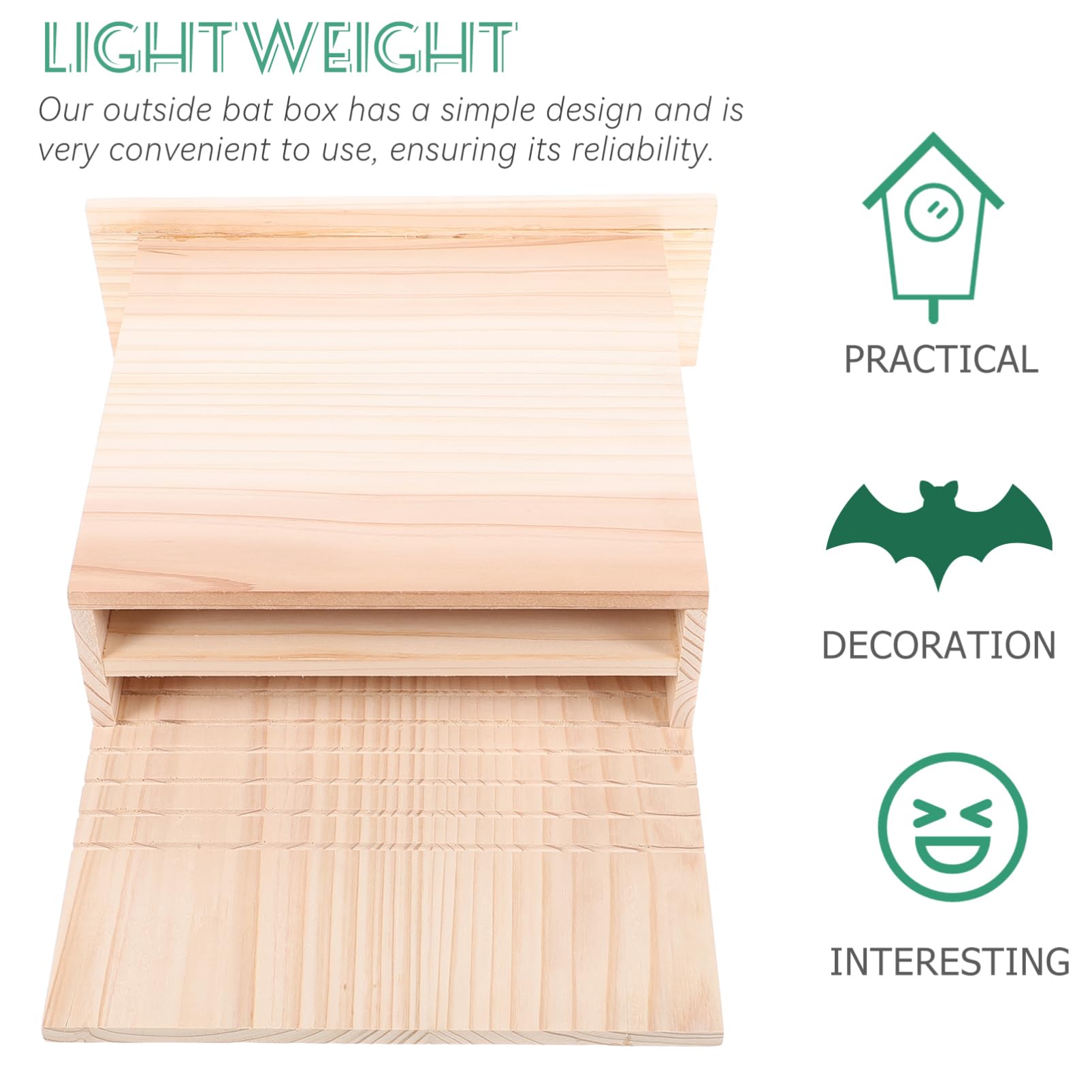 Bat Shelter Per Esterni Casa Per Pipistrelli Facile Da Installare Rifugio Sicuro Per Giardino e Cortile Decorazione Da Giardino Per Animali Selvatici