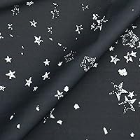 Vista 8 de Master FAB - Tela negra 100% de algodón, tela popelina por yarda para coser, manualidades, diseño de moda, estampado floral, tela lavable (negro)