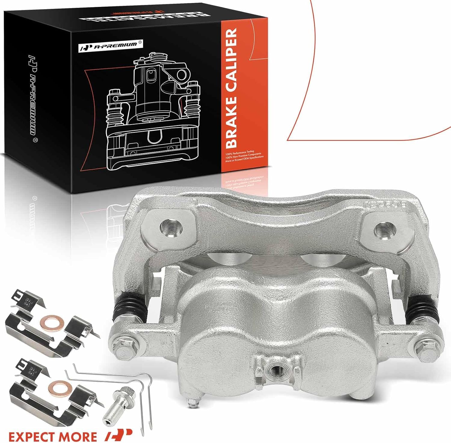 A-Premium Disc Brake Caliper Assembly with Bracket Compatible with Honda Odyssey 2018-2023 - Front Right Passenger Side, Replace# 45018THRA01
