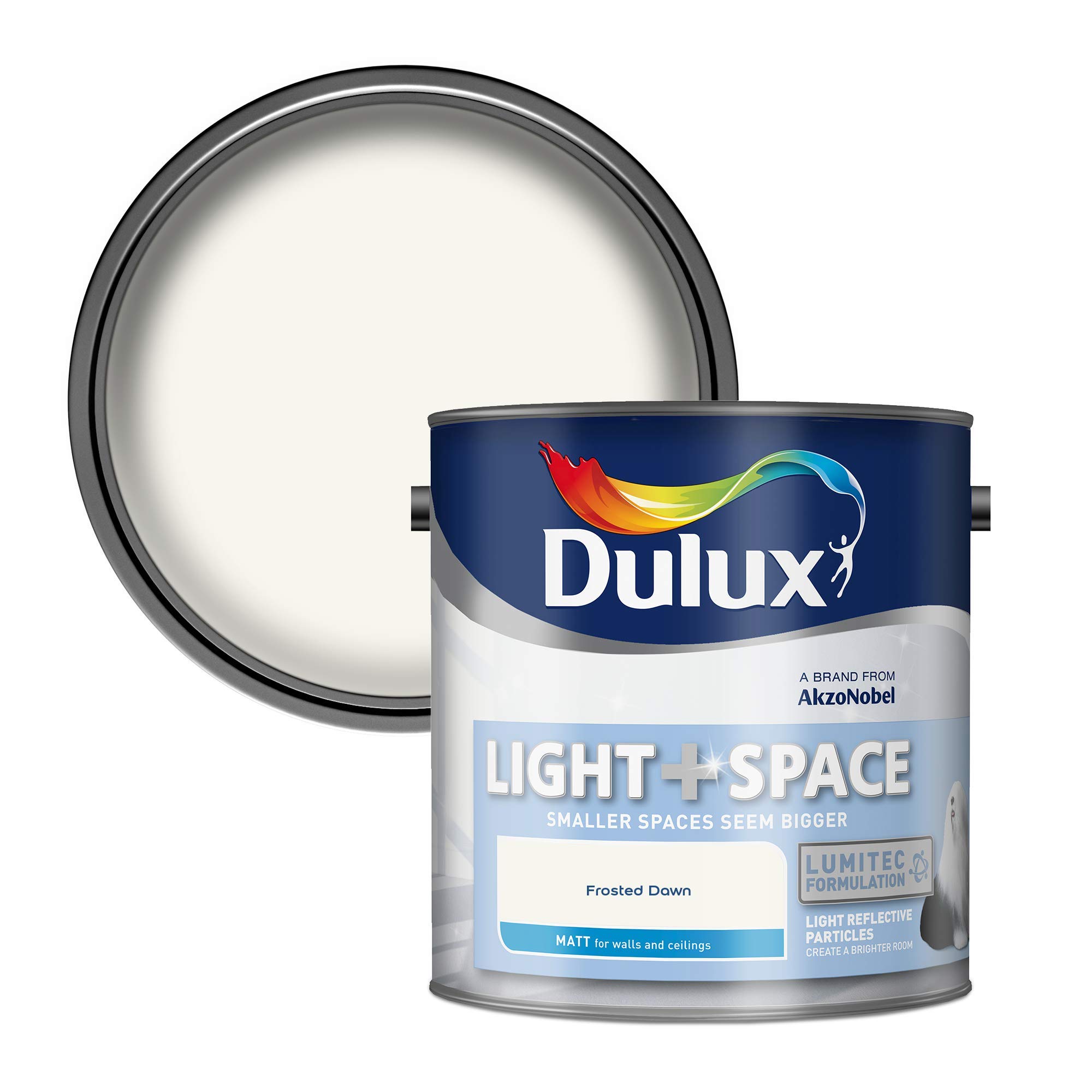 Dulux Frosted Dawn Light And Space Matt Emulsion Paint For Walls And Ceilings - 2.5 Litres