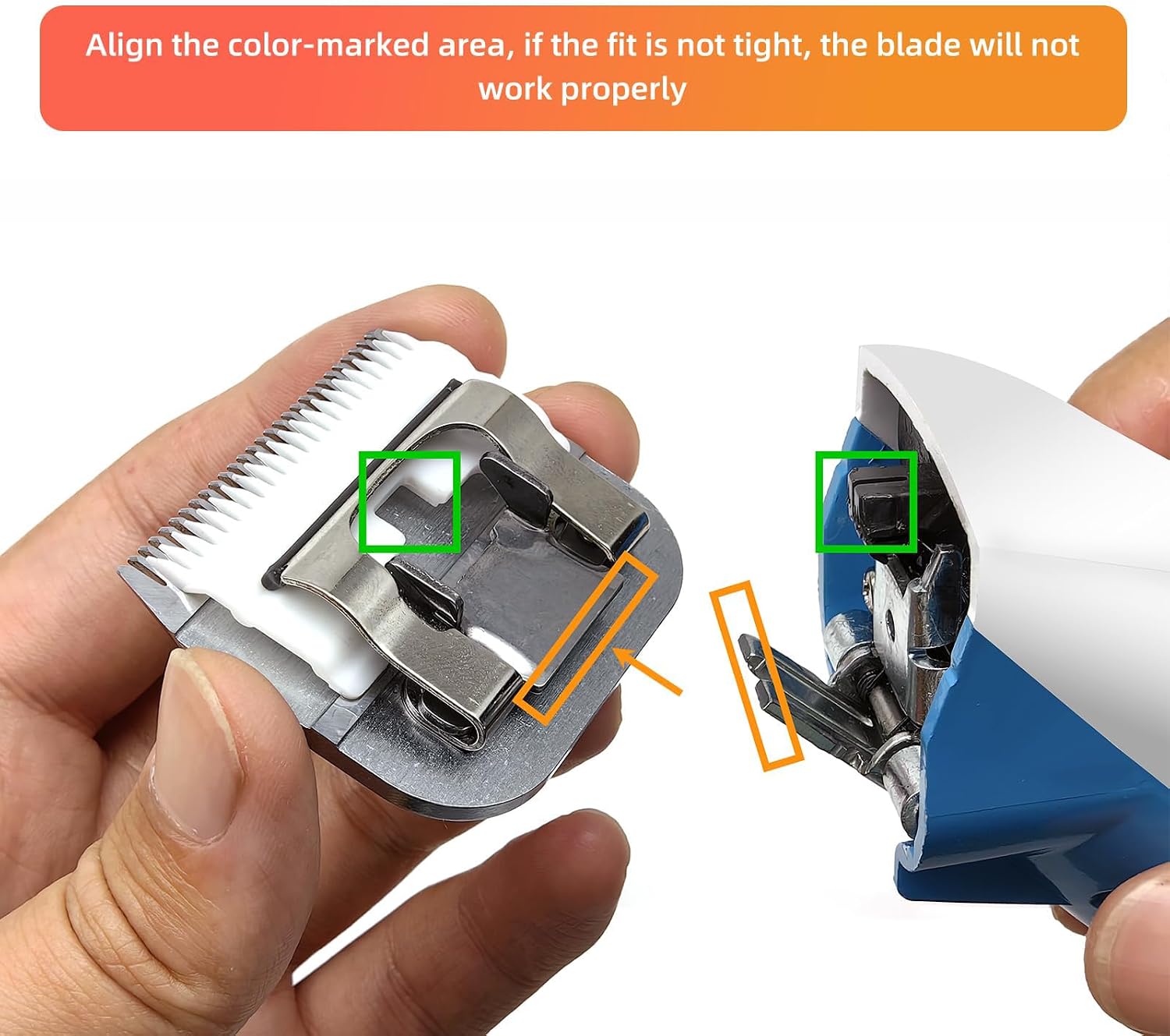 5FC Ceramic Detachable Clipper Blade, 1/4" (6.3mm) Finish Cut Replacement Blade, Stay Cool Technology, Compatible with Andis, Wahl, Oster A5 Style Professional Clippers image 4