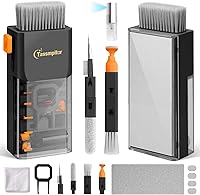 Vista 10 de Kit de limpieza para laptop, kit de limpieza de teclado con spray y toallita, limpiador de teclado para MacBook, iPad, tableta, iPhone, computadora