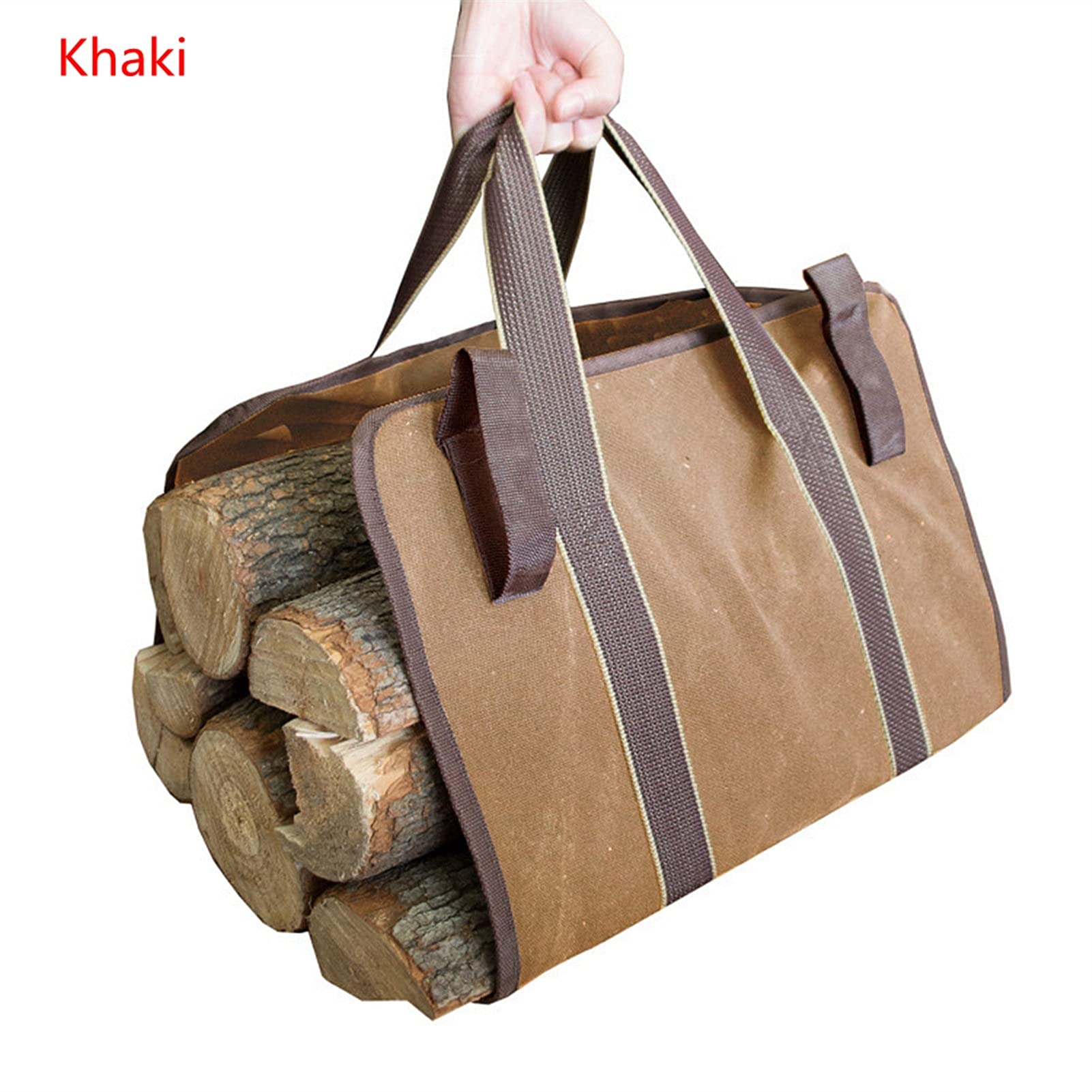 Torba na płótnie Firewood Wood Carrier - Camping Outdoor Holder do przechowywania w pomieszczeniach i na zewnątrz (kolor: A)