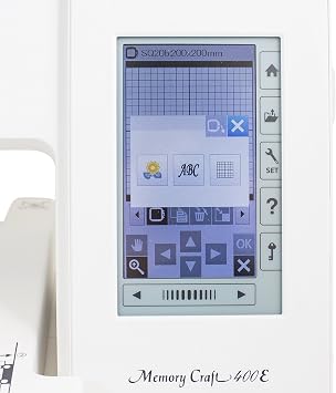 Janome Memory Craft C400E Computerized Embroidery Machine - MC400E Monogram Machine with 160 Built in Designs, 4 Hoops, and 6 Monogramming Fonts, Digital Embroidery Unit for Home, Beginners