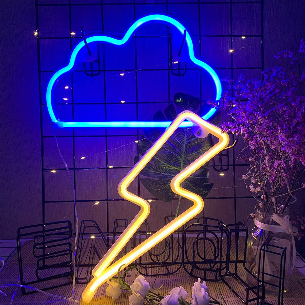 ENUOLI Neon Light Cloud Neon Signs Cloud Neon Lights Blue Neon Light