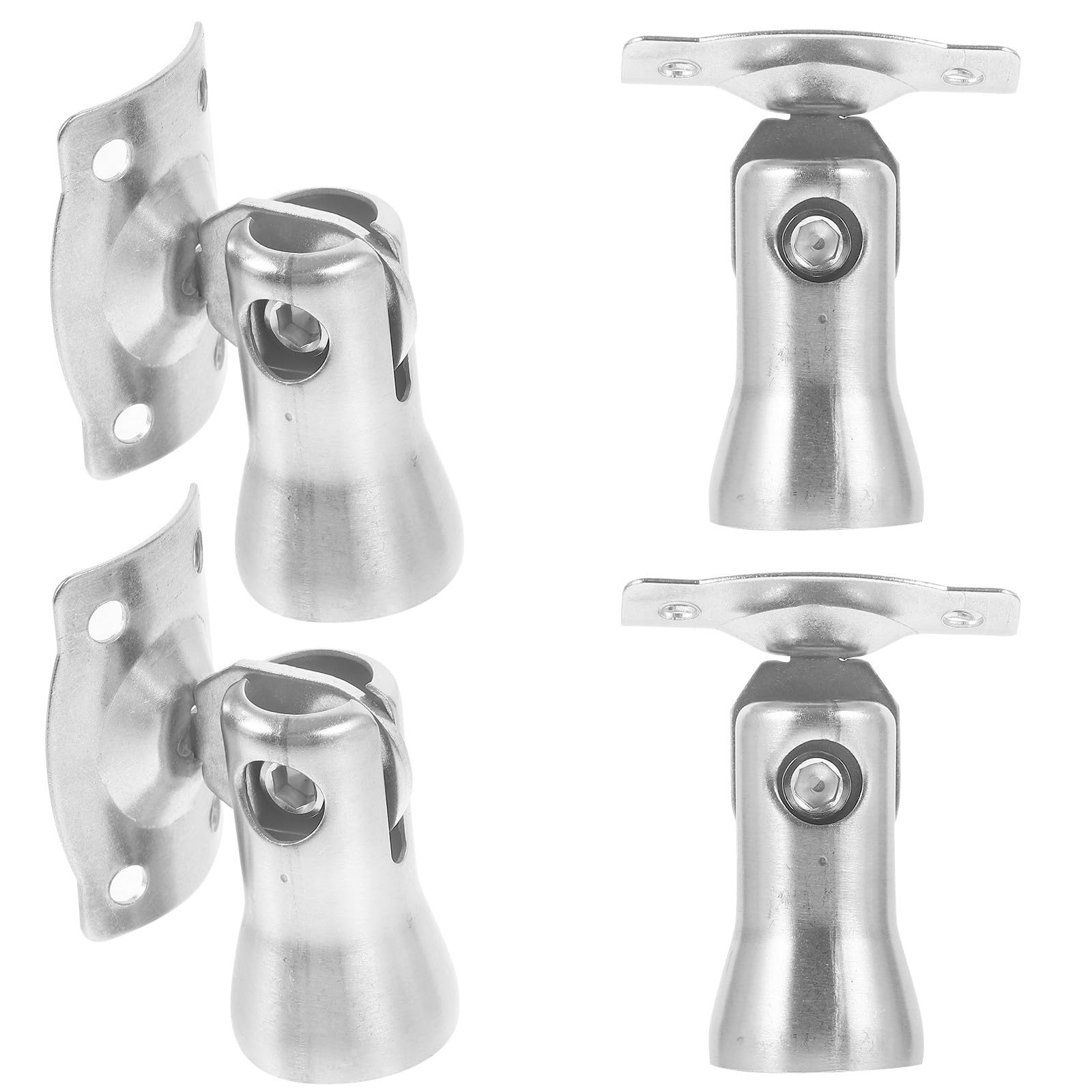 Soporte para pasamanos regulable en ángulo con anclaje reforzado de acero inoxidable macizo