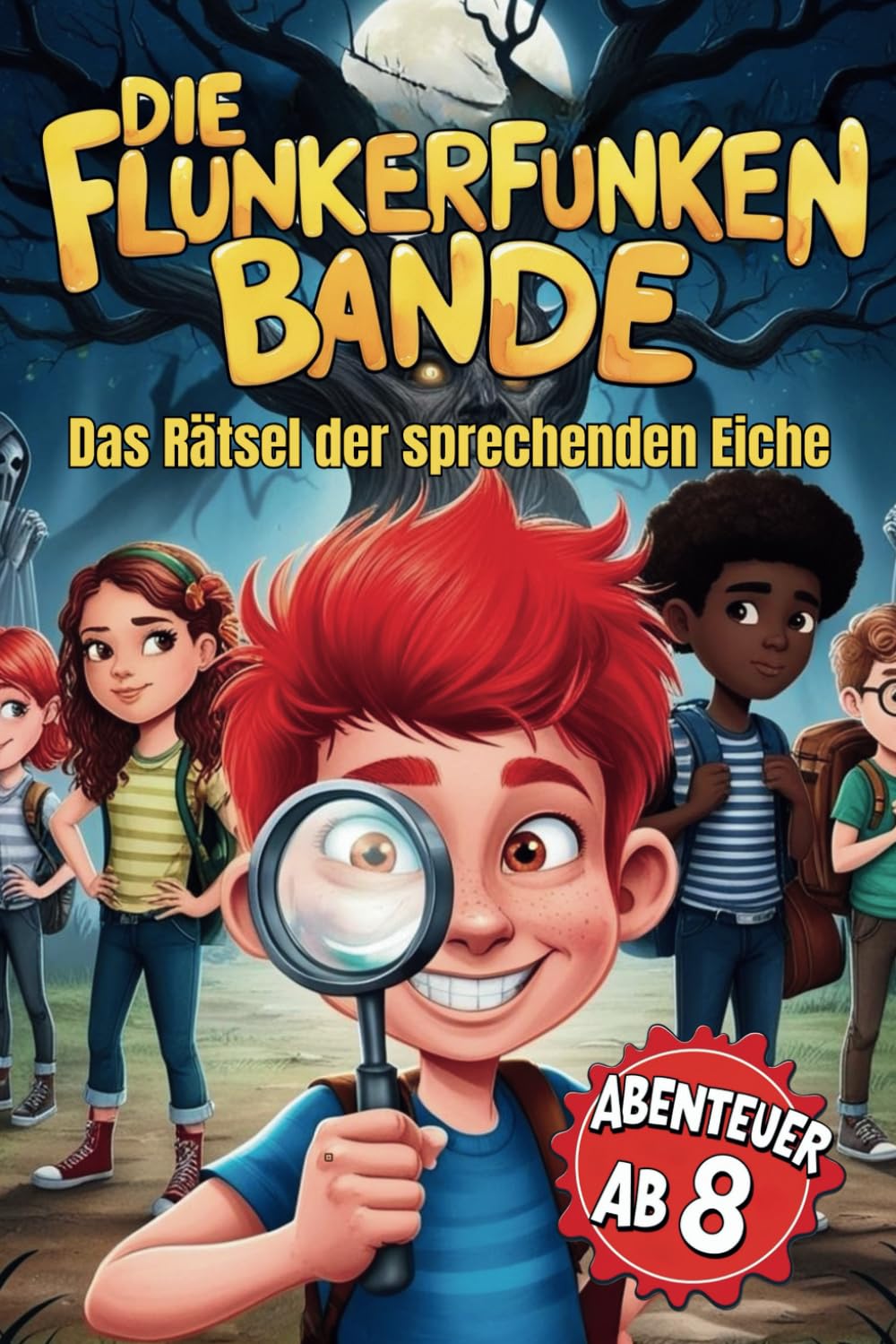 Die Flunkerfunken Bande - Das Rätsel der sprechenden Eiche - Band 1: Ein geheimnisvoller Baum, ein Detektiv-Rätsel und ein verborgenes Portal – das erste Abenteuer der Flunkerfunken Bande! 8-12 Jahre