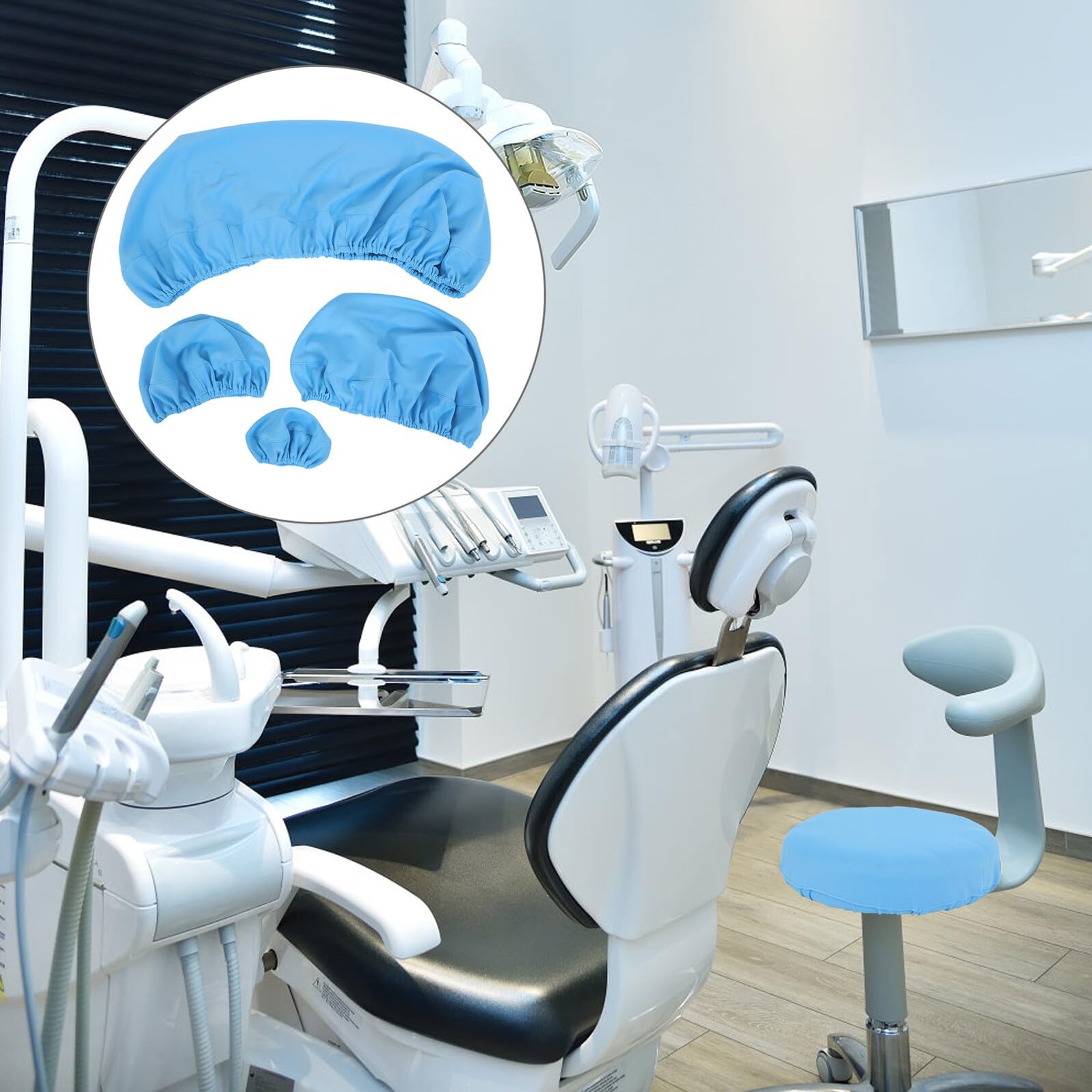 GALPADA 4 Pezzi Set di Coprisedia Elasticizzati per Poltrona Odontoiatrica Lavabile con Copriseduta e Copri Schienale per Studio Dentistico e Clinica