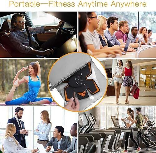 Miniatura 7 de Estimulador abdominal, tónico muscular/abdominal, cinturón estimulante, dispositivo de entrenamiento para músculos, inalámbrico portátil para