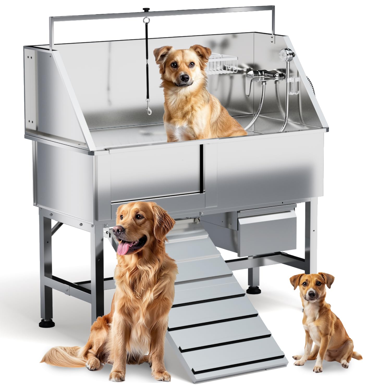 LNEUIE Dog Washing Station for Home,46