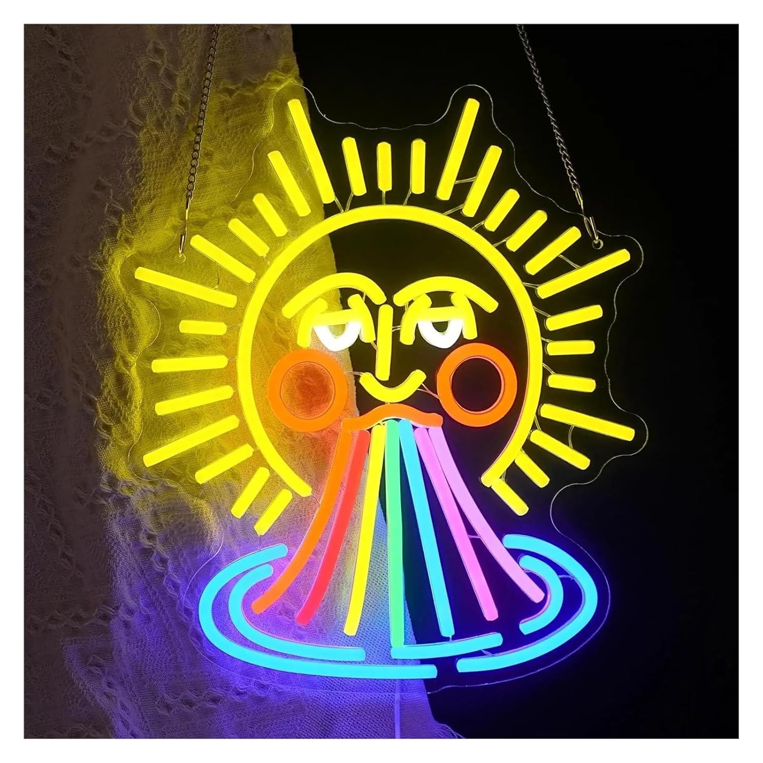 ネオンサイン LED サンレインボーネオンサイン USB電源 調光機能付きライト 寝室 パーティー クラブ ゲームルーム ギャラリー