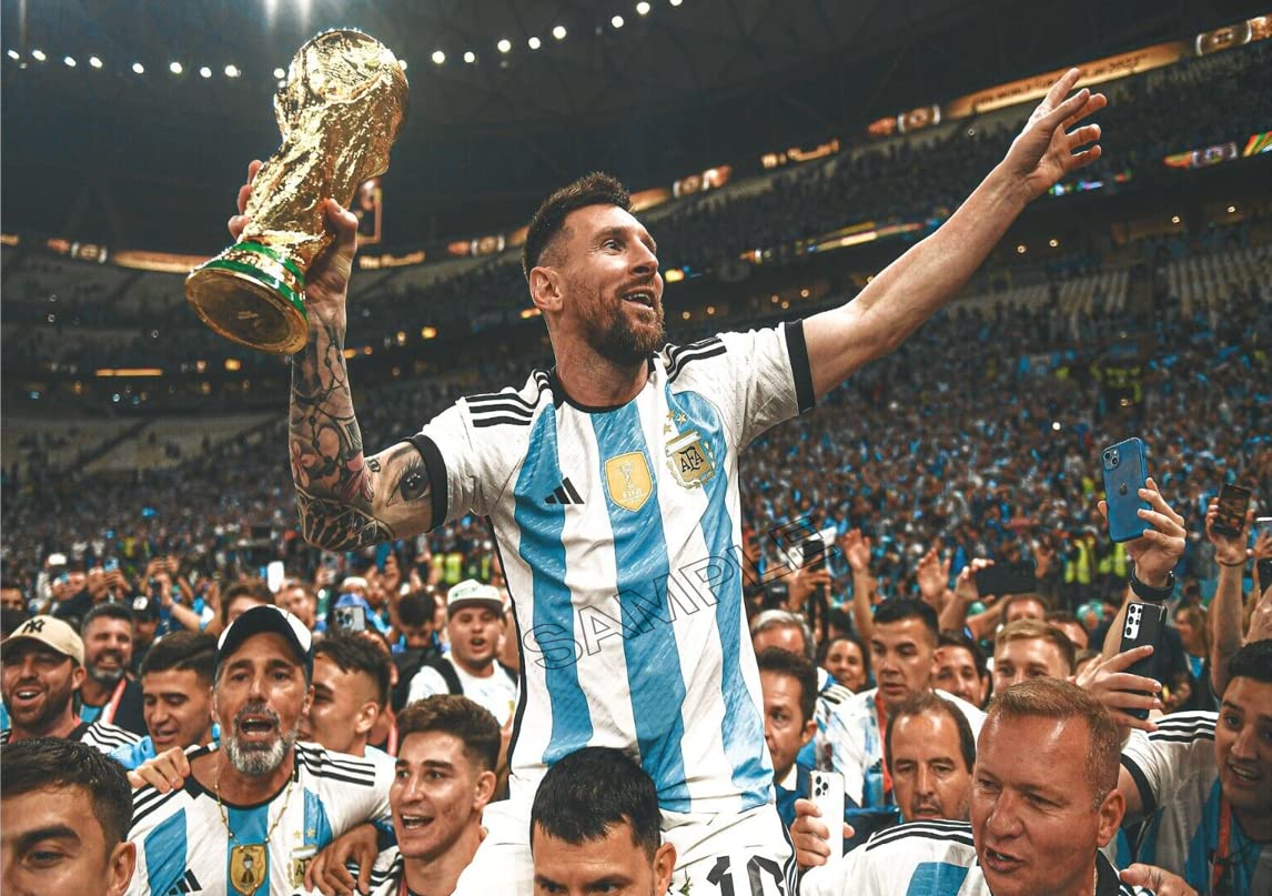 Lionel Messi Poster Football Player Wall Art Picture A4