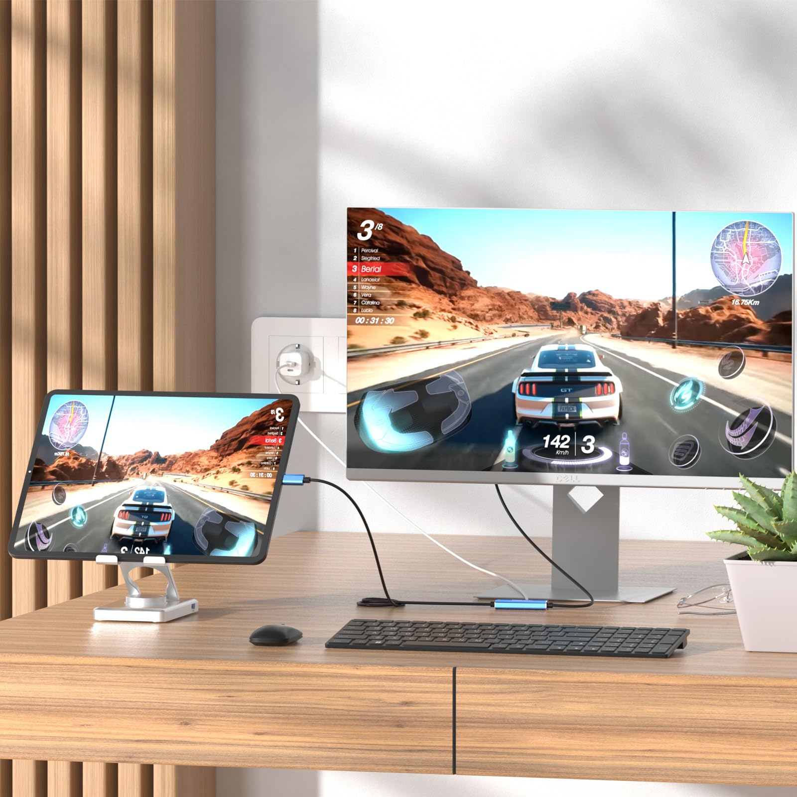 Câble de streaming en direct PD3.0 + carte de capture vidéo de type C HMDI 4K vers USB 3.0 de type C avec capture de jeu vidéo PD 100 W pour l'édition de vidéos, jeux, streaming, enseignement