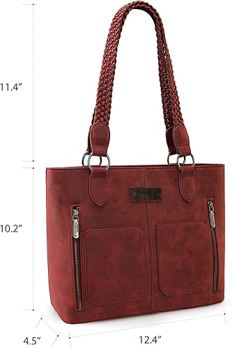 Miniatura 6 de Wrangler Bolso de mano desgastado para mujer, bolso occidental con múltiples bolsillos, bolso de mano y bolso de hombro