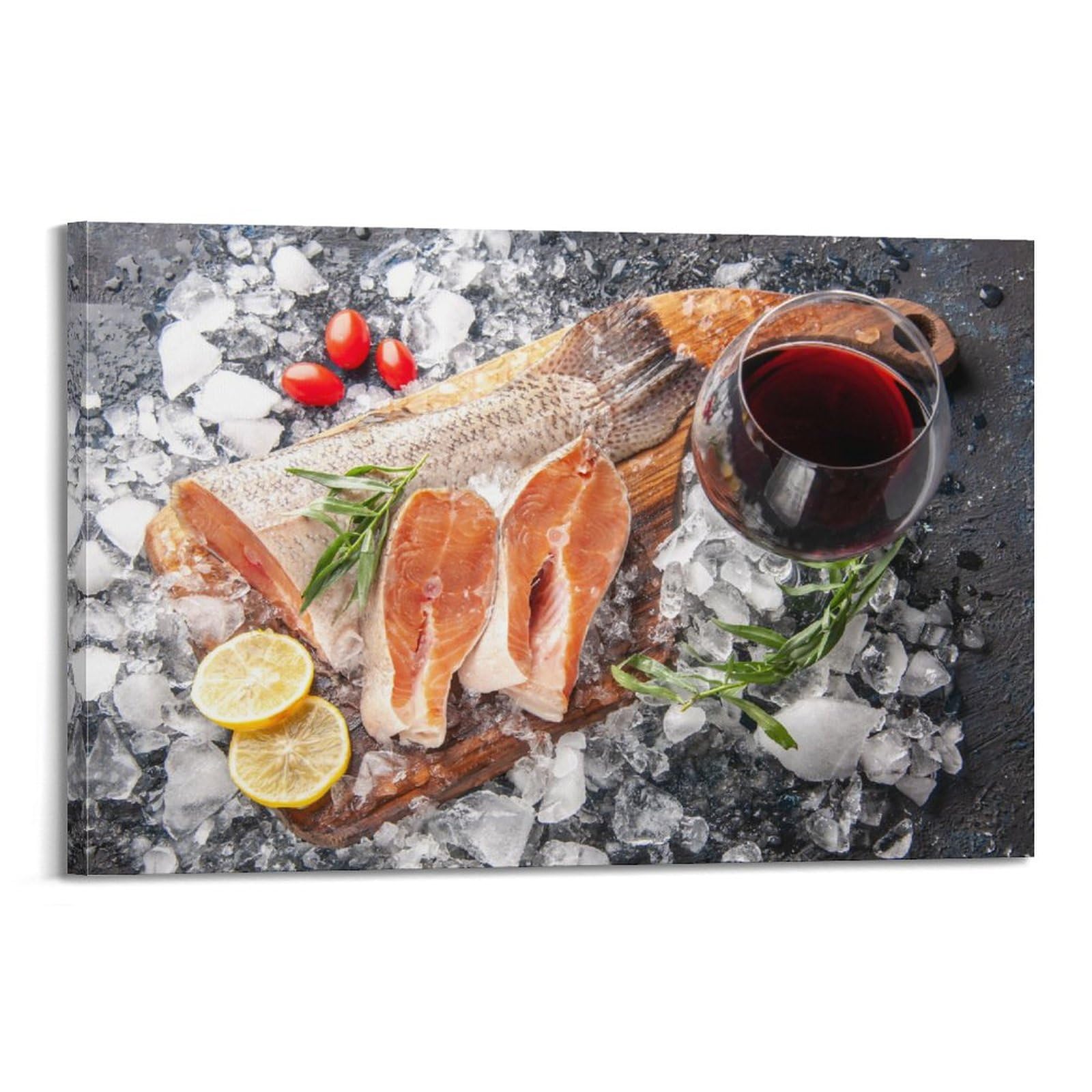 NIZIEE Delicious Food Poster Fischfilet Sashimi dekoratives Gemälde Leinwand Poster 60 x 90 cm