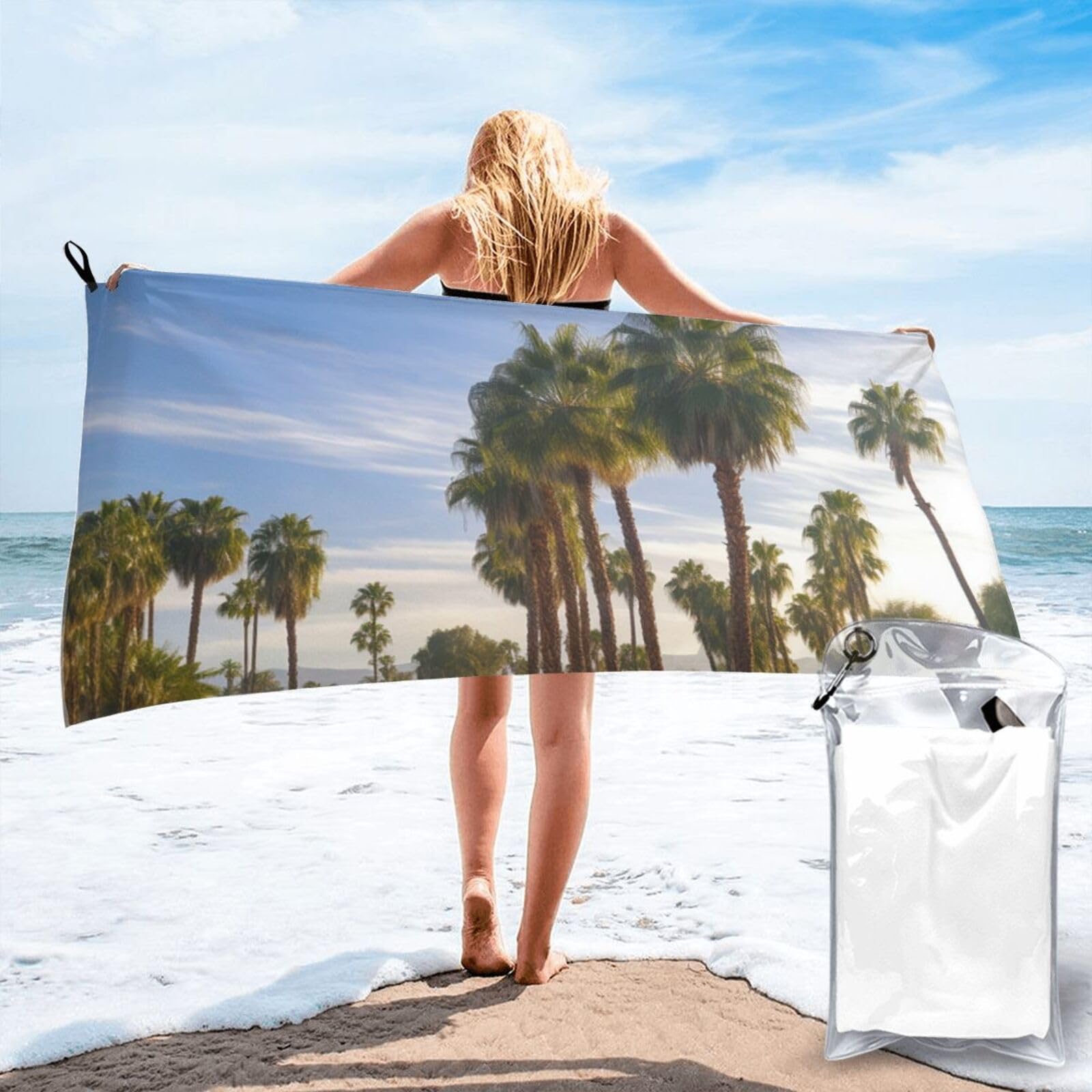 Serviette de plage en microfibre 80 x 160 cm absorbante pour hôtel