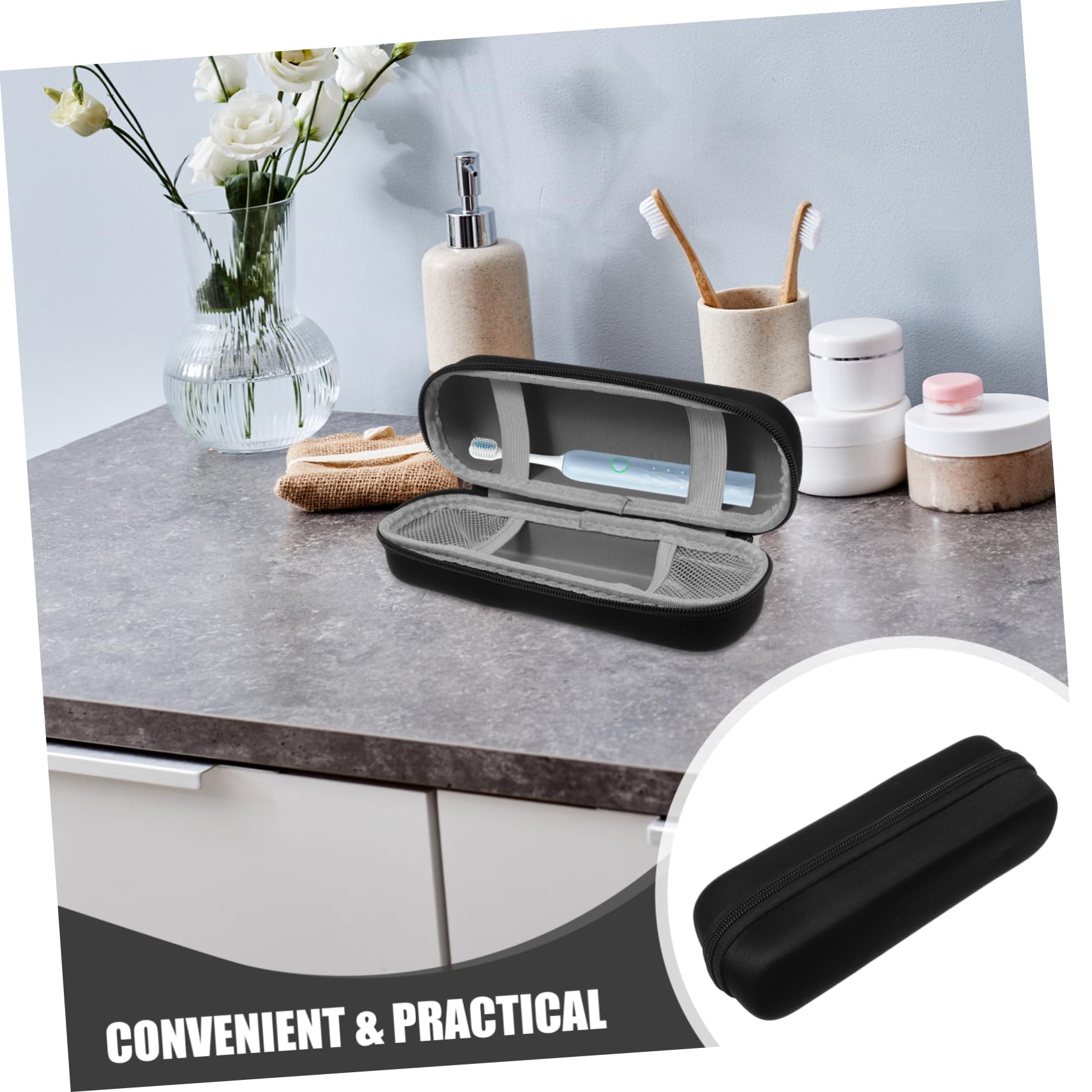FRCOLOR 5piezas Caja De Almacenamiento De Cepillos De Dientes y Reutilizable Estuche Práctico para Viajes Diseño y Capacidad Suficiente para Cepillos De Dientes Eléctricos y Manuales