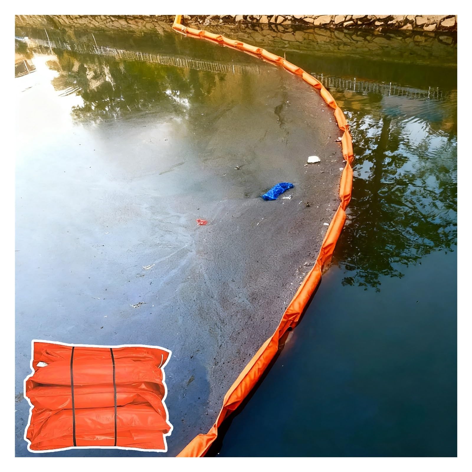 Barrera de interceptación de PVC resistente al desgarro para hidrocarburos