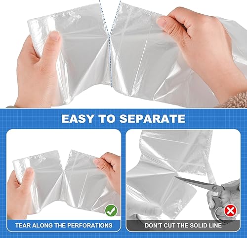 Miniatura 5 de WJXWHSWX - Bolsas de basura pequeñas de 4 galones, 100 bolsas de basura pequeñas, bolsa de basura para baño, bolsa de basura transparente fuerte de