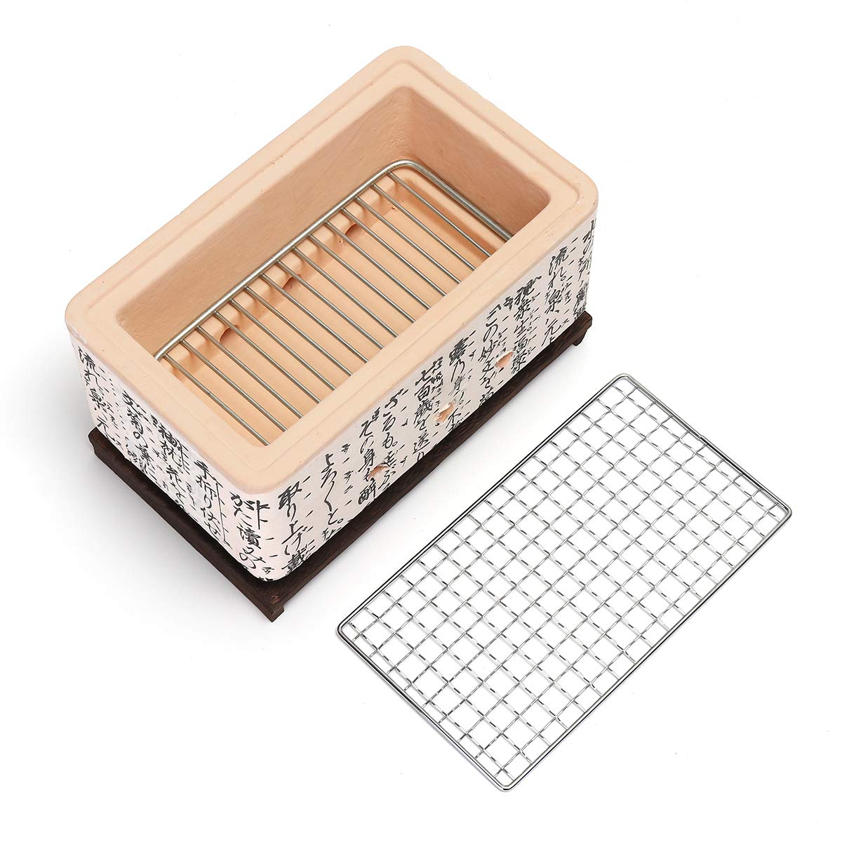 Faway BBQ charcoal Grill, 4 In 1 Japanese Korean Ceramic Hibachi BBQ