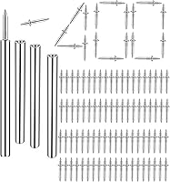 Kuugude 400pcs Invisible Double-Headed Skirting Nails with Sleeve Tools - Seamless Baseboard Trim Fasteners for Solid Wood
