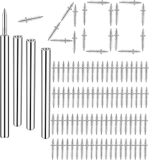 Kuugude 400pcs Invisible Double-Headed Skirting Nails with Sleeve Tools - Seamless Baseboard Trim Fasteners for Solid Wood