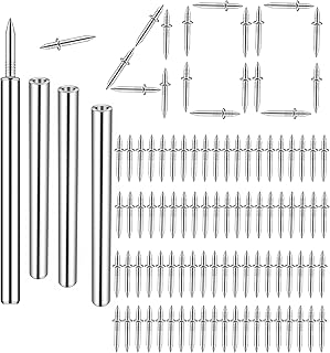 400 Pcs Double-Headed Skirting Nails with Sleeve Tools - Invisible Seamless Double Head Thread Nails for Baseboard Trim, Solid Wood Skirting Board Fasteners