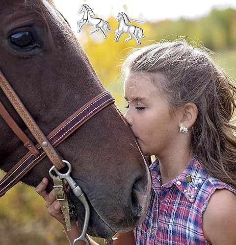 Miniatura 2 de Collar de caballo para niñas, delicado dije de caballo, collar con dije de caballo del país occidental, lindos caballos, juego de joyas, regalos