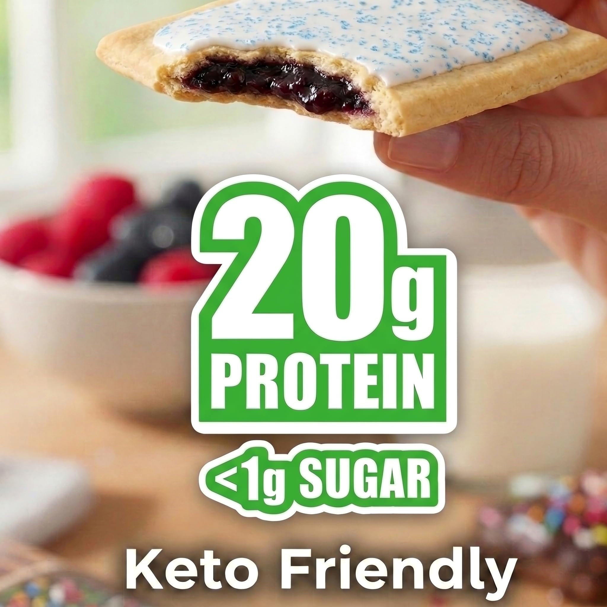Legendary Foods New Cake Style Tasty Pastry | Low Carb, High Protein, Keto-freundlich, ohne Zuckerzusatz, Protein-Snacks, Frühstück für unterwegs, Keto-Lebensmittel, Keto-Snacks – Caddie-Retail 10 | Zuckerarmer Keto-Snack, leckere Frühstückstorte, protein