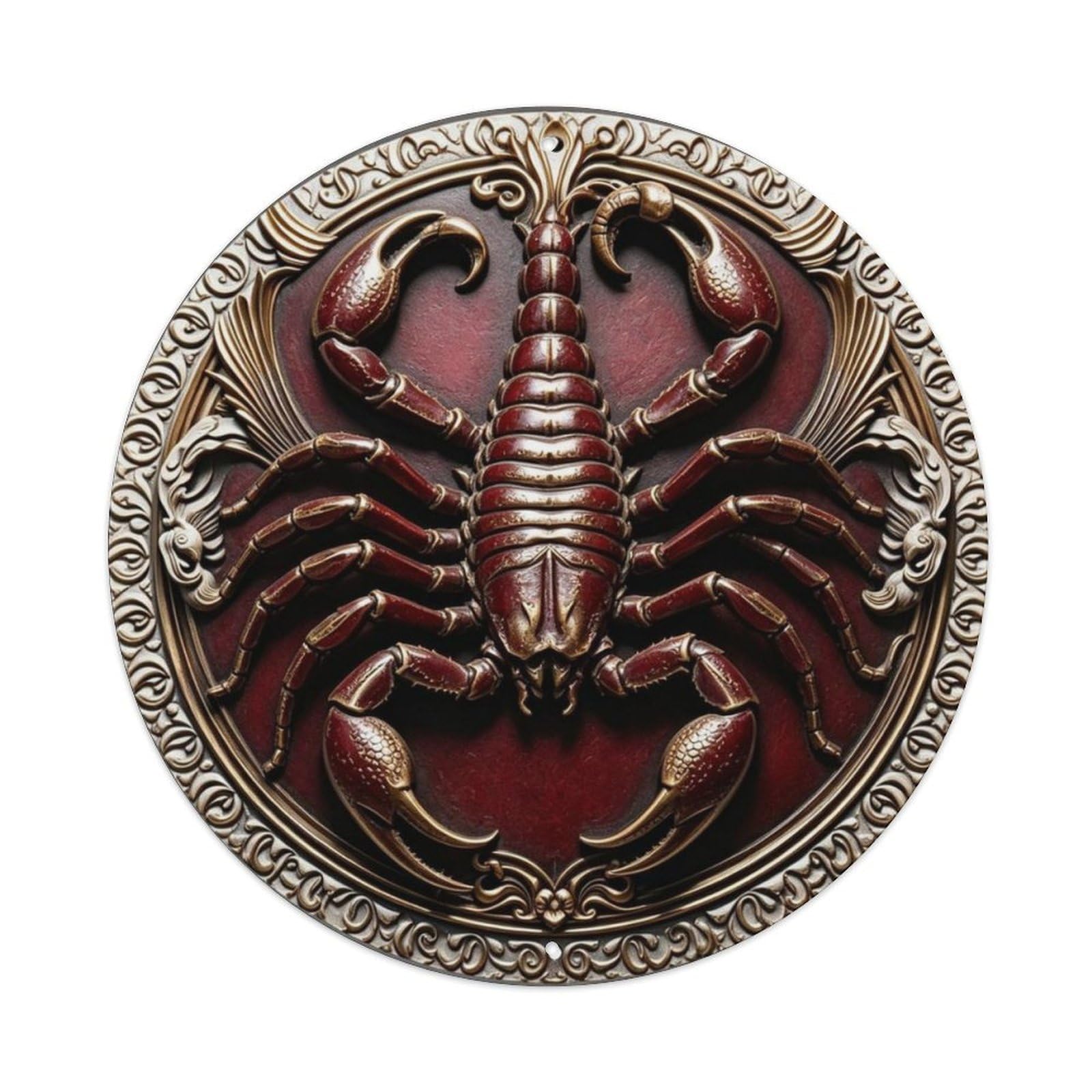 Scorpio Scorpion Zodiac Sign 3D Astrology Metal Tin Sign Plaque