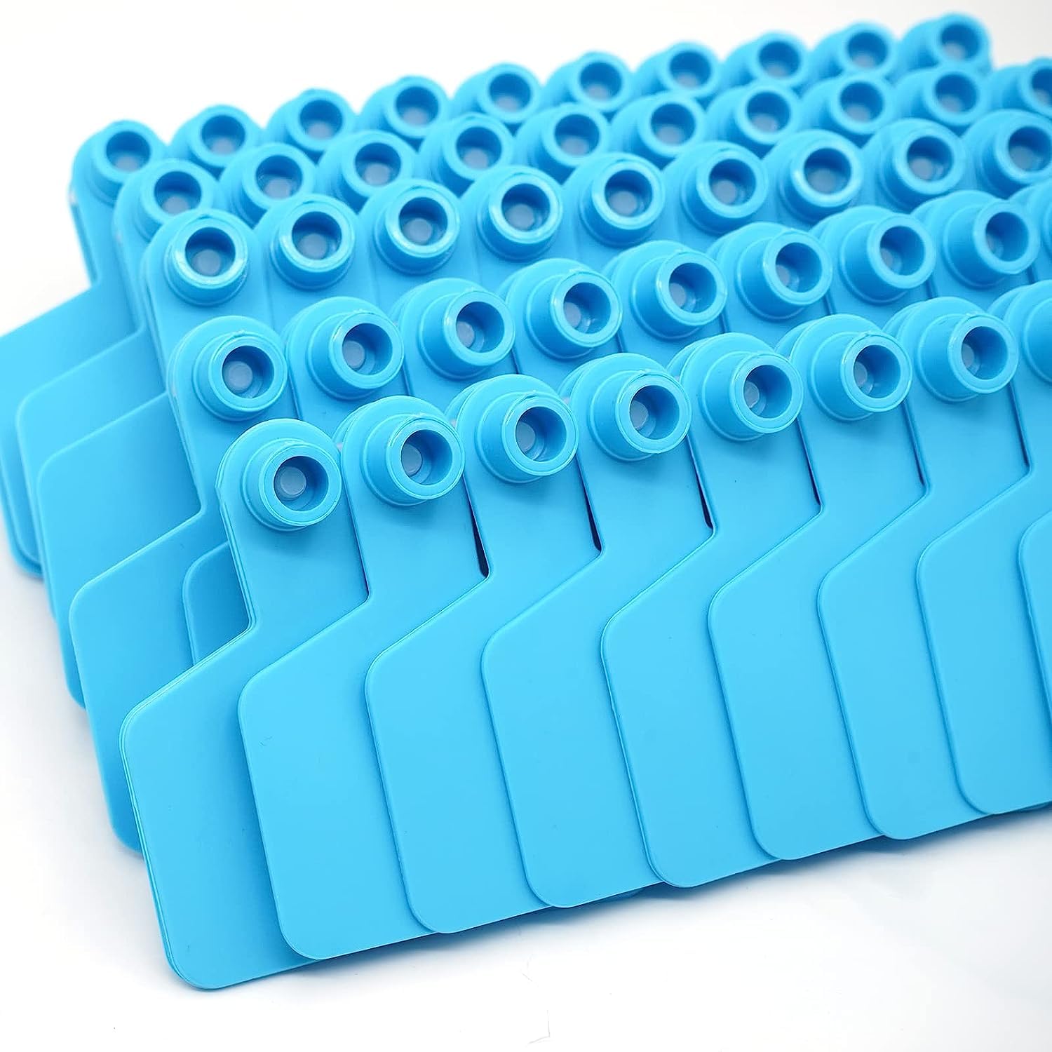 100 etichette auricolari vuote per bestiame 7,9 cm L x 2,6 cm W blu etichette per l'identificazione degli animali in TPU etichette per bestiame strumenti agricoli per mucche maiali pecore