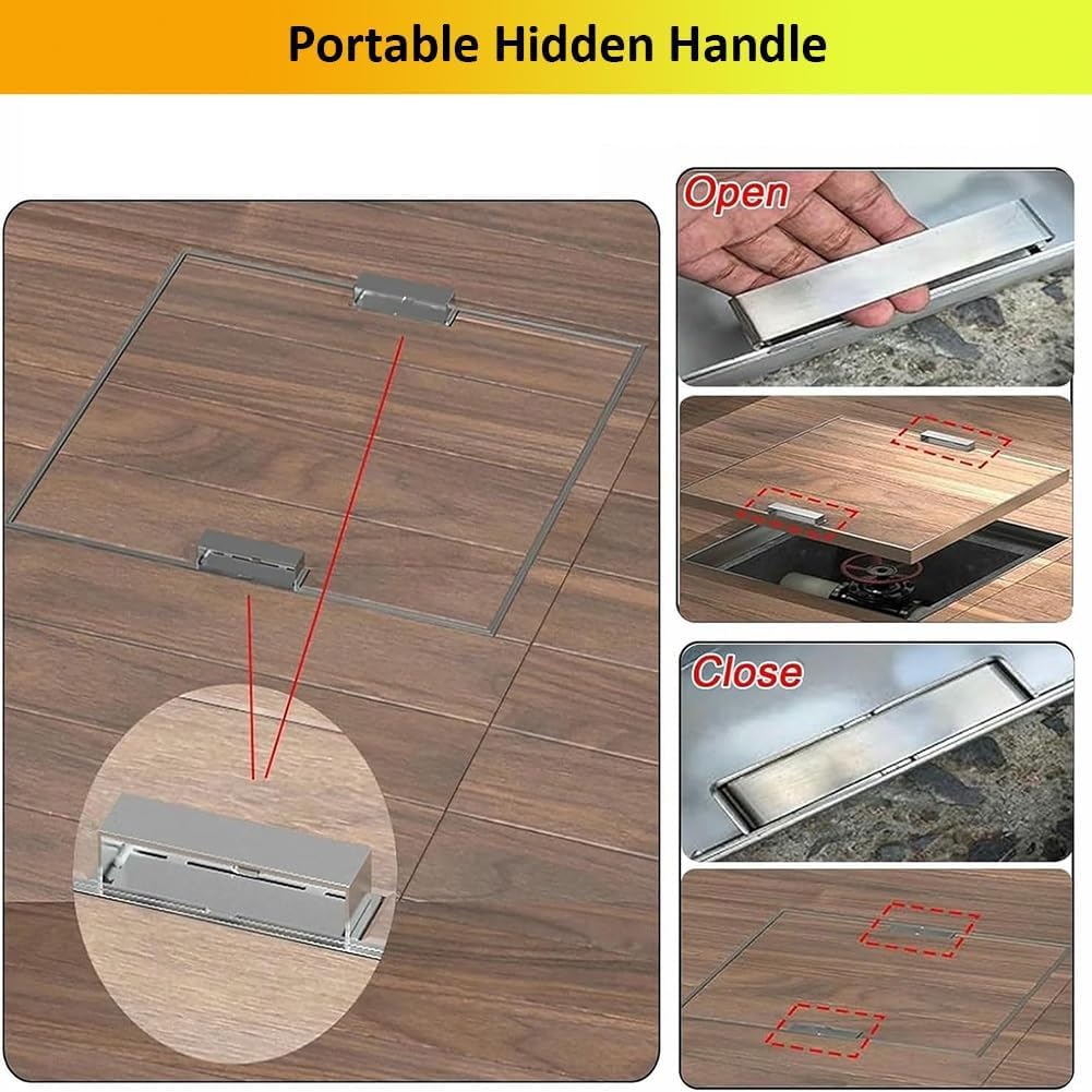 inless Steel 304 - Borde de esquina con agarre oculto, borde de ED recular para uso en interiores y exteriores, plateado, 50 x 35 x 5 cm - y Slish Protect
