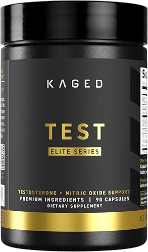 Kaged Test Elite Cápsulas Sin sabor Potenciador de testosterona Ferodrox Manejo hormonal premium MR-10, KSM-66 Ashwagandha, S7 refuerzo de óxido