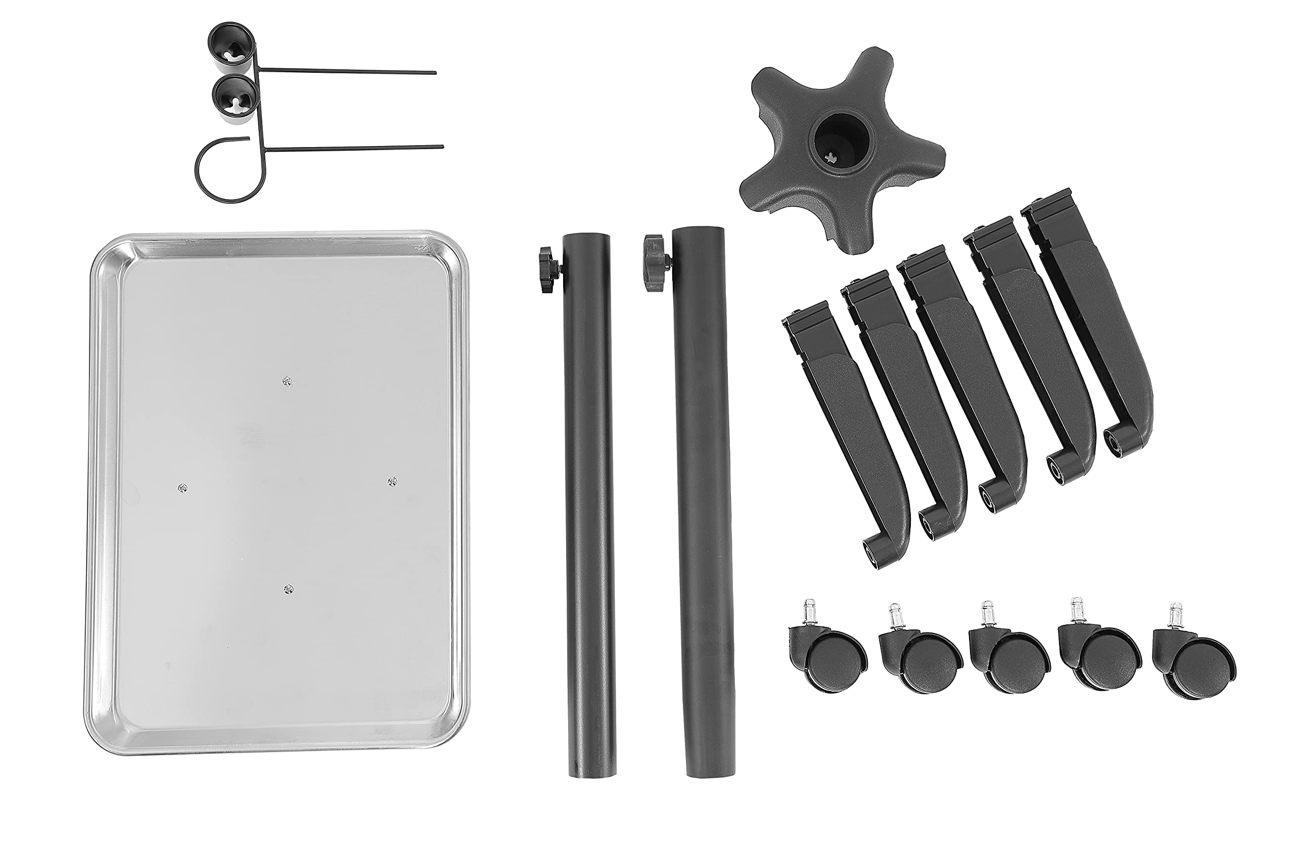 Arbeitswagen Für Friseur & Beauty – Höhenverstellbar 70–110 Cm, 5 Rollen, Silber
