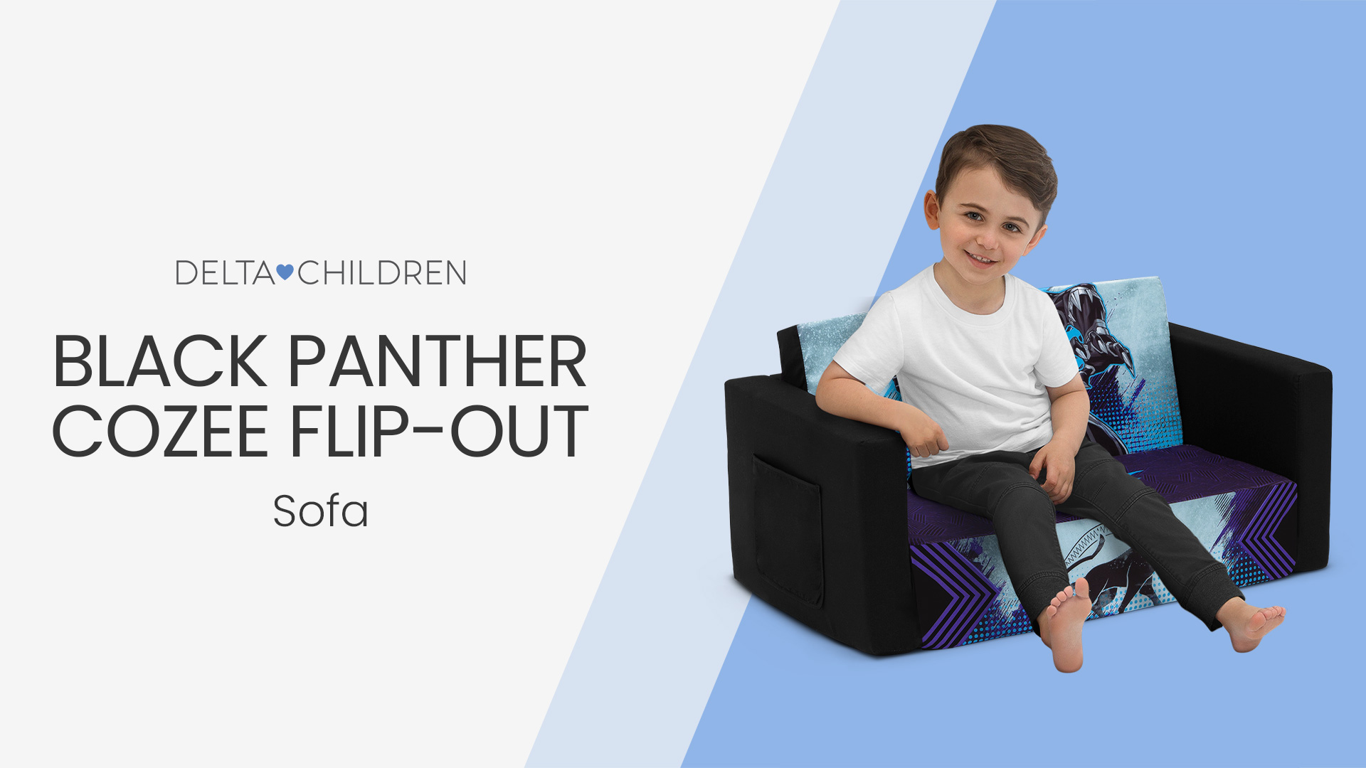 Amazon.com: Delta Children Marvel Black Panther Cozee Flip-Out