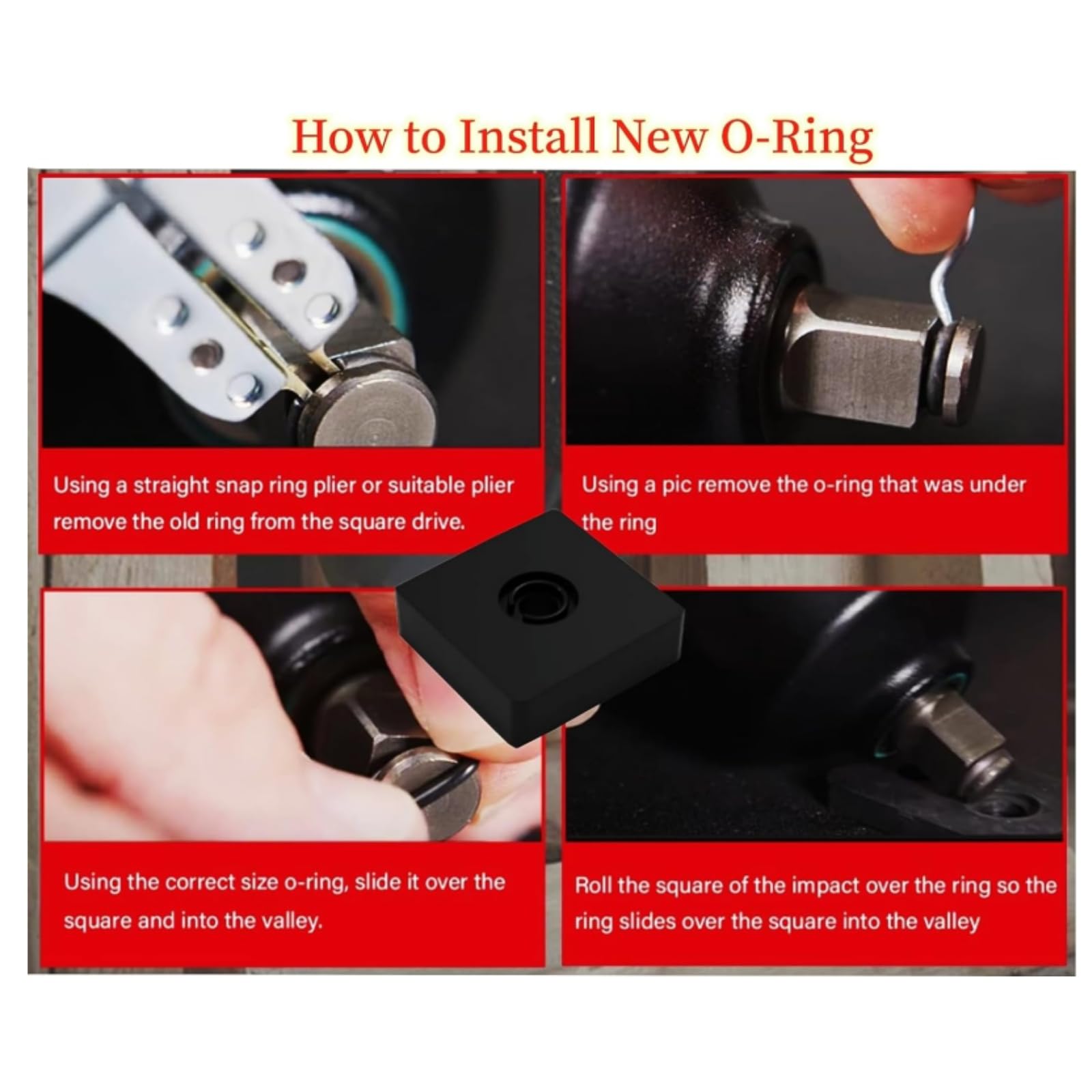 Impact Retaining Rings with O-Ring - 1/2" & 3/8" -6 Impact Retaining Rings with O-Ring - 1/2" & 3/8" -6