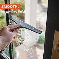 Vista 10 de Full Circle Clean Ocean Escobilla de Goma - Ducha, Vidrio, Ventana, Azulejo, Parabrisas - Acabado Sin Rayas