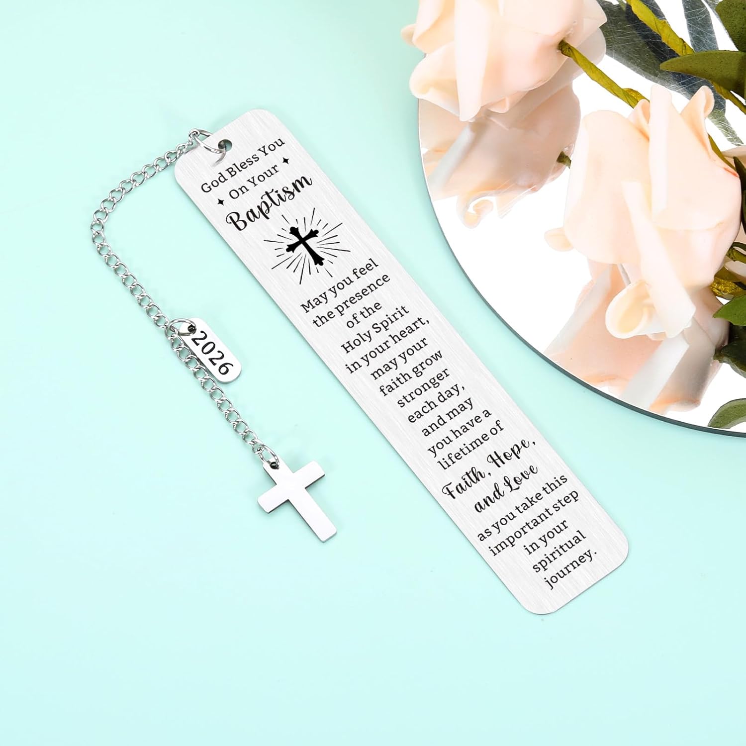 Adult Baptism Gifts for Women Men, Bulk Catholic Baptism Gifts for Teen Girls Boys, Cross Baptism Bookmark, Easter Basket Stuffers,First Communion Gift for Teens,Christening Confirmation Gift for Kids - Image 6