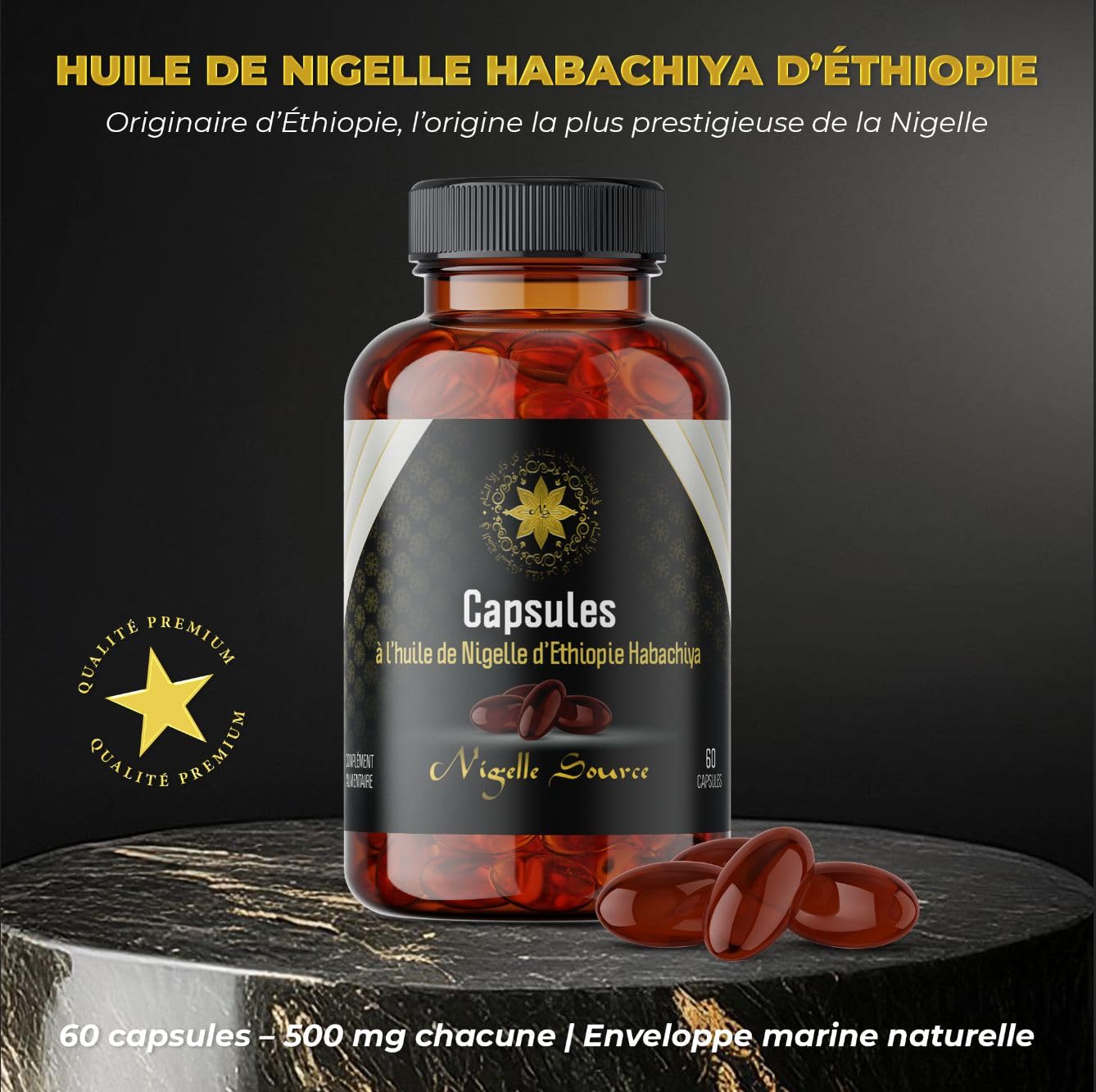 CAPSULES D'HUILE DE NIGELLE D'ETHIOPIE