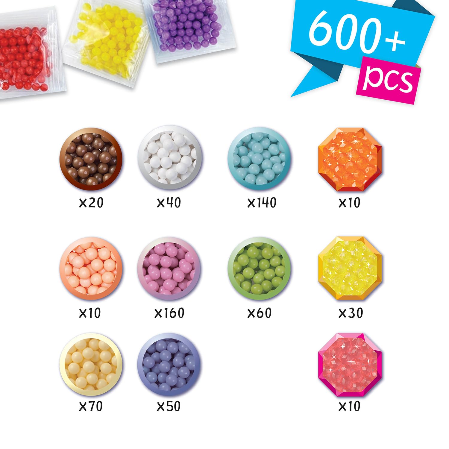 Aquabeads 31504 Zestaw pastelowych Fantazji - zestaw do majsterkowania