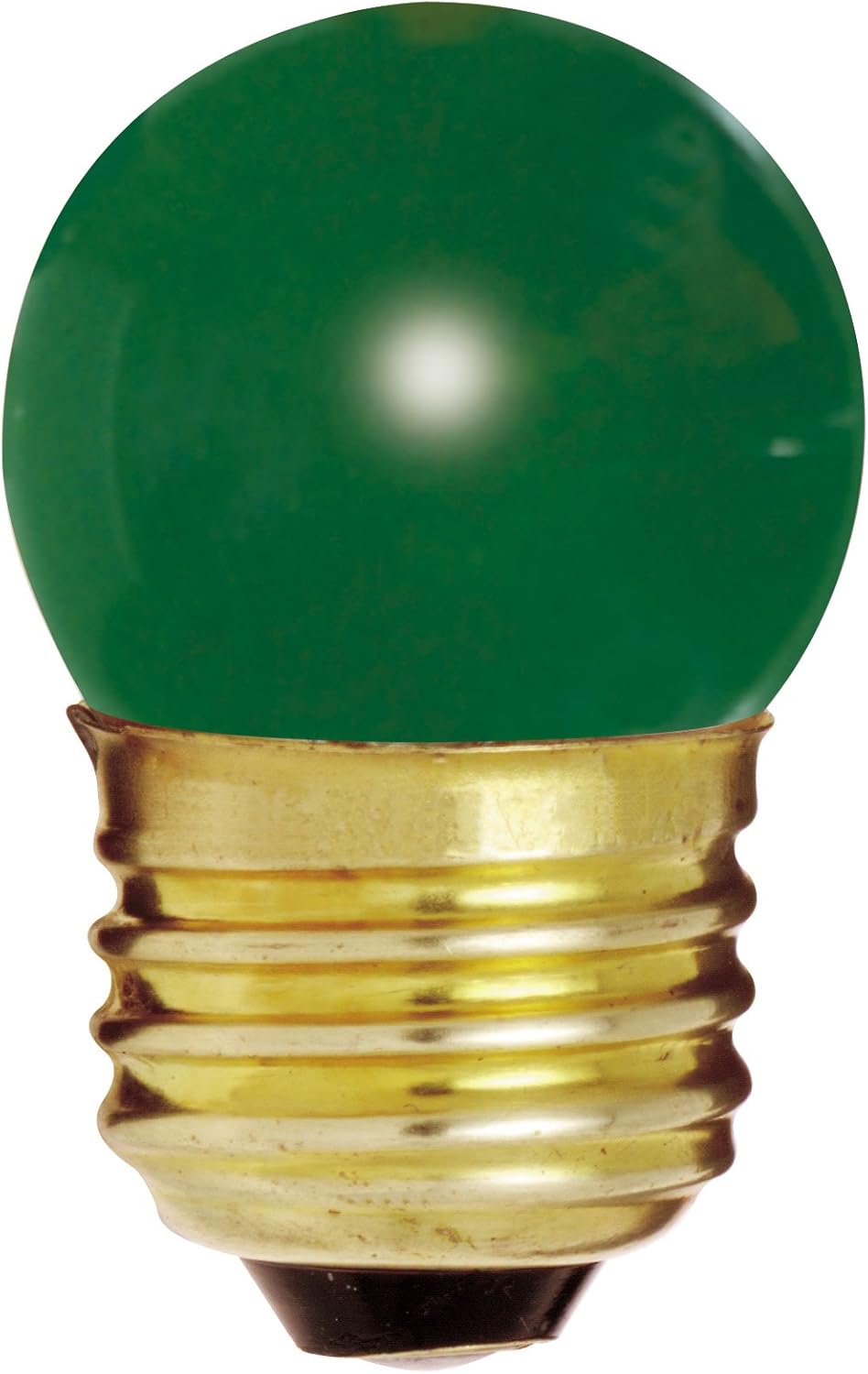 Satco S4509 120V 1/Card Medium Base 7.5-Watt S11 Incandescent Lamp, Ceramic Green