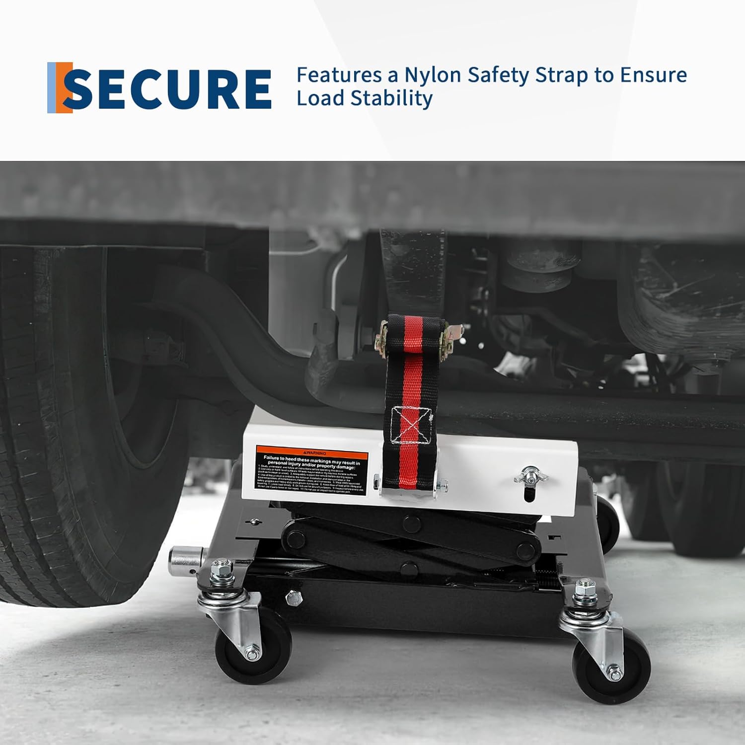 Transmission Jack 450 LB Capacity with Safety Straps, Adjustable 7-23 Inch Lift Height, Low Profile Auto Repair Lifting Jack with 4 Wheels for Smaller Vehicles