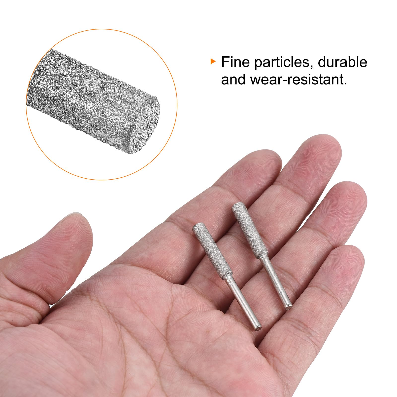 PATIKIL 3/16 Inch Diamond Chainsaw Sharpener, 12 Pack Sharpening Stone Polishing Grinding File Tool, Silver - Image 4