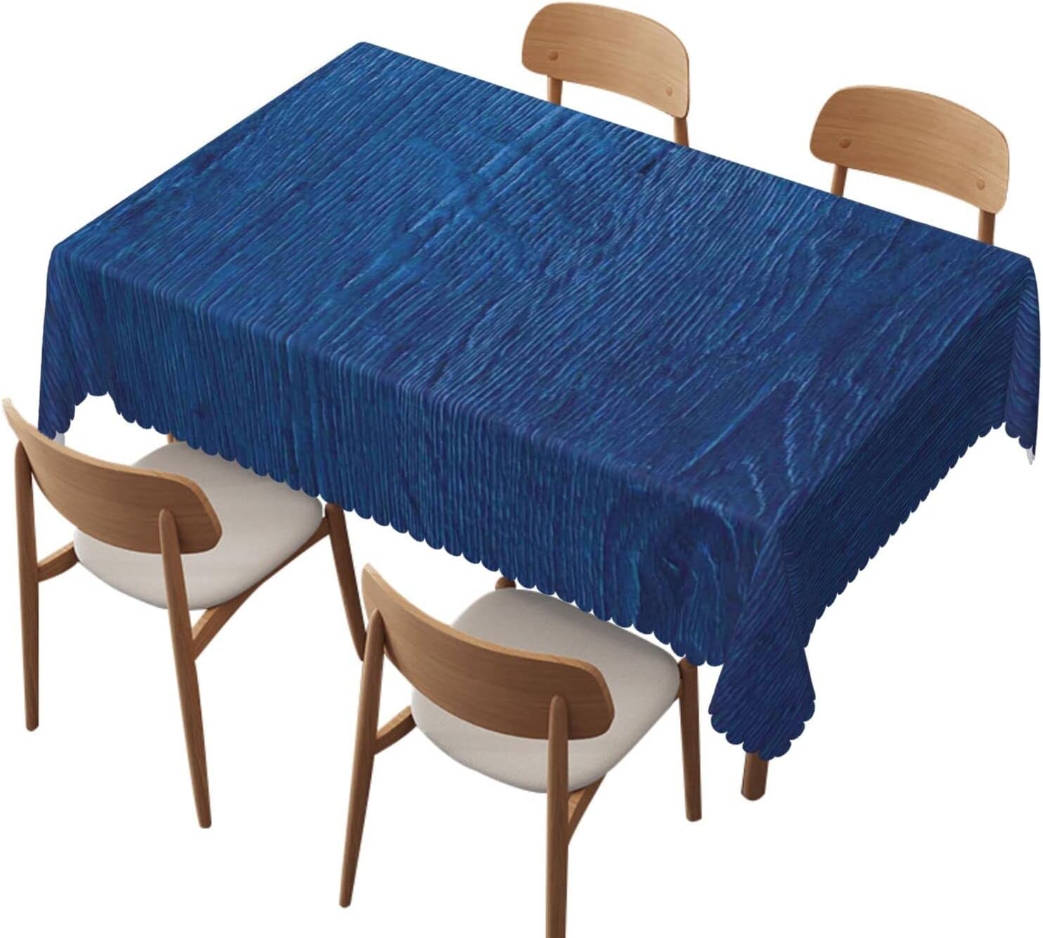 Navy Blue tablecloth,60x84 inch,Waterproof Stain Wrinkle