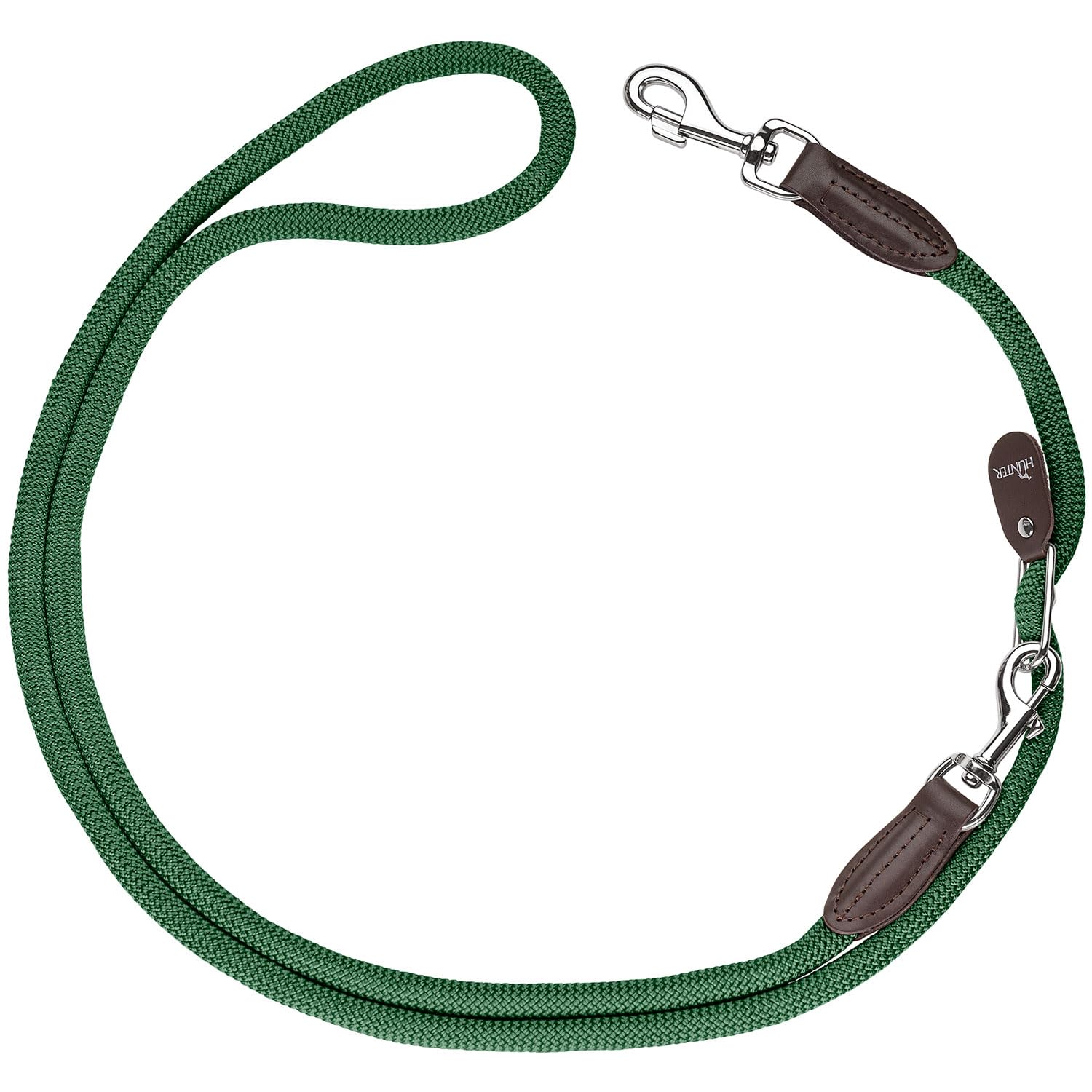 HUNTER Vario Freestyle Dog Lead, Colour: Dark Green, Infinitely Adjustable Length, Robust & Non-Slip Rope - Image 2