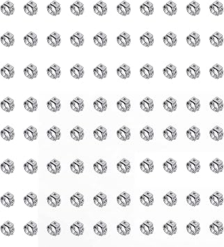 40 Pack 6mm-7mm Single Ear Hose Clamps PEX Cinch Clamps Stainless Steel Crimp Hose Clamp Stepless Cinch Crimp Rings Pinch Fitting Tools