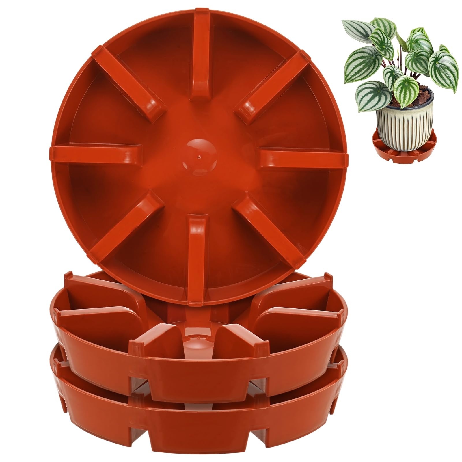 Bac d'égouttement robuste M METERXITY de 17,3 cm pour un drainage propre de vos fleurs