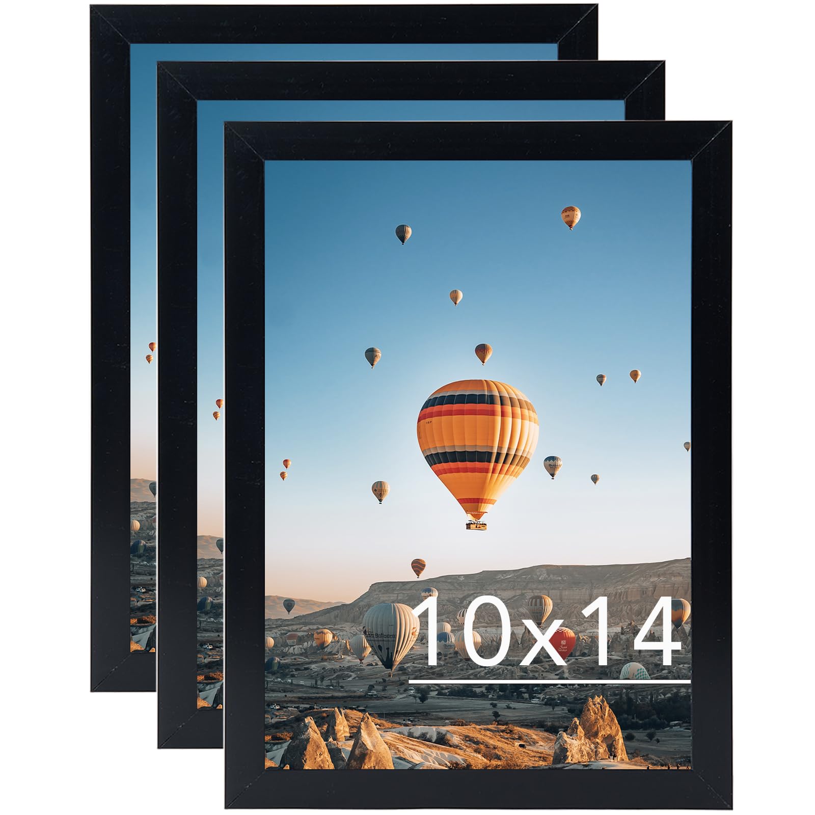 10x14 Picture Frame Set of 3 Black